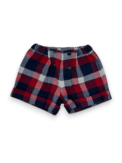 Plaid Flannel Shorts 12 Months