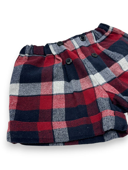Plaid Flannel Shorts 12 Months