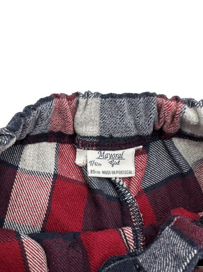 Plaid Flannel Shorts 12 Months