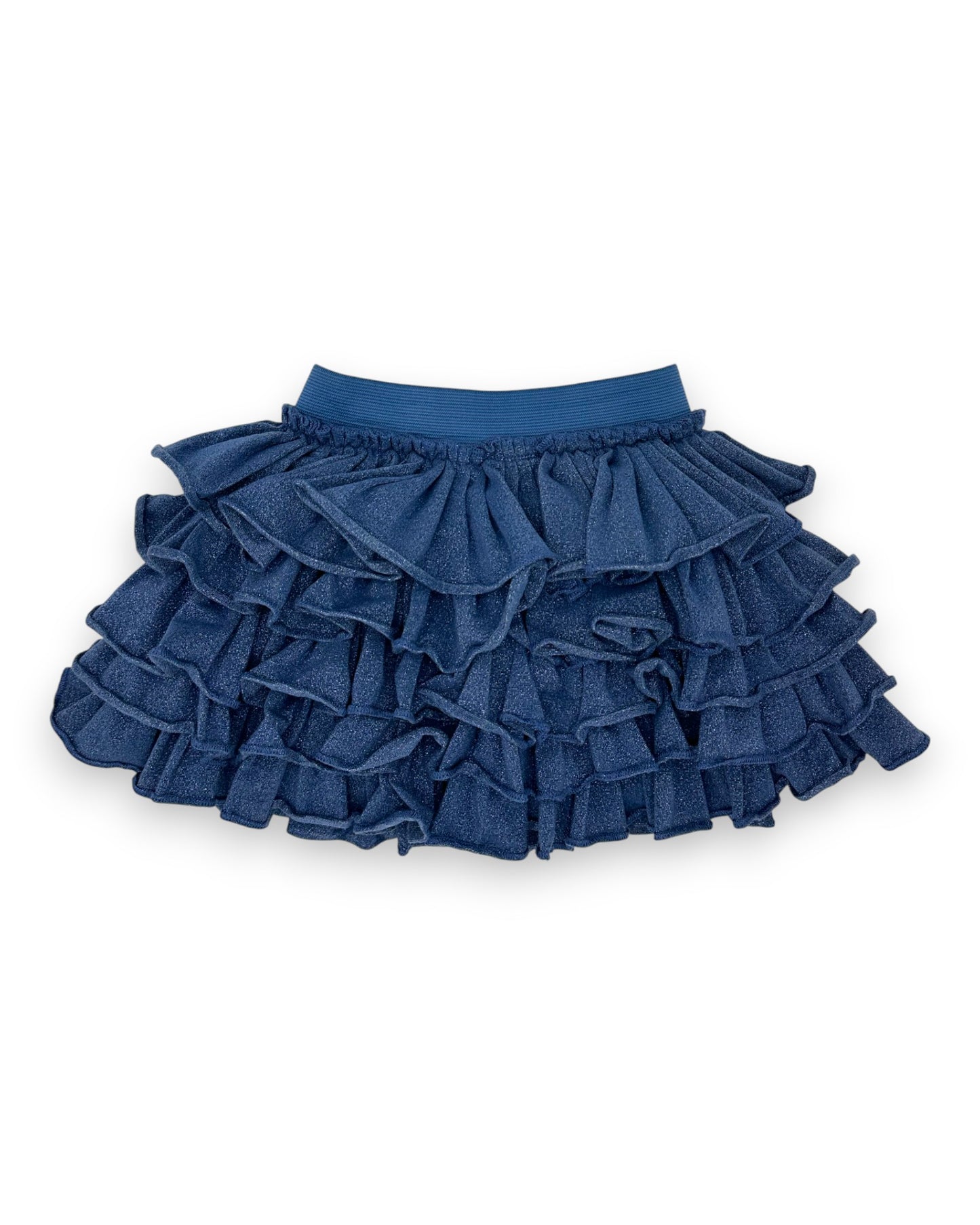 Blue ruffled skirt, size 4.