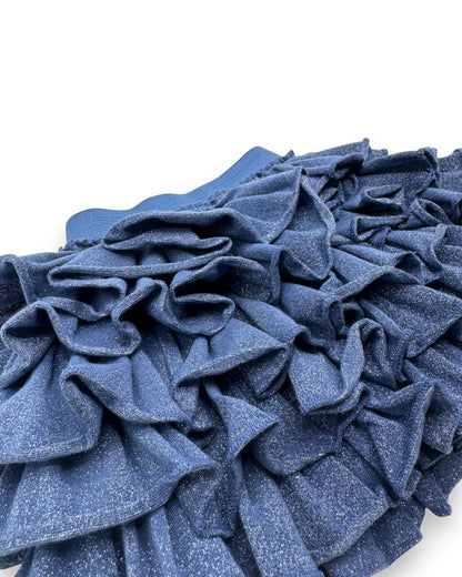 Blue ruffled skirt, size 4.