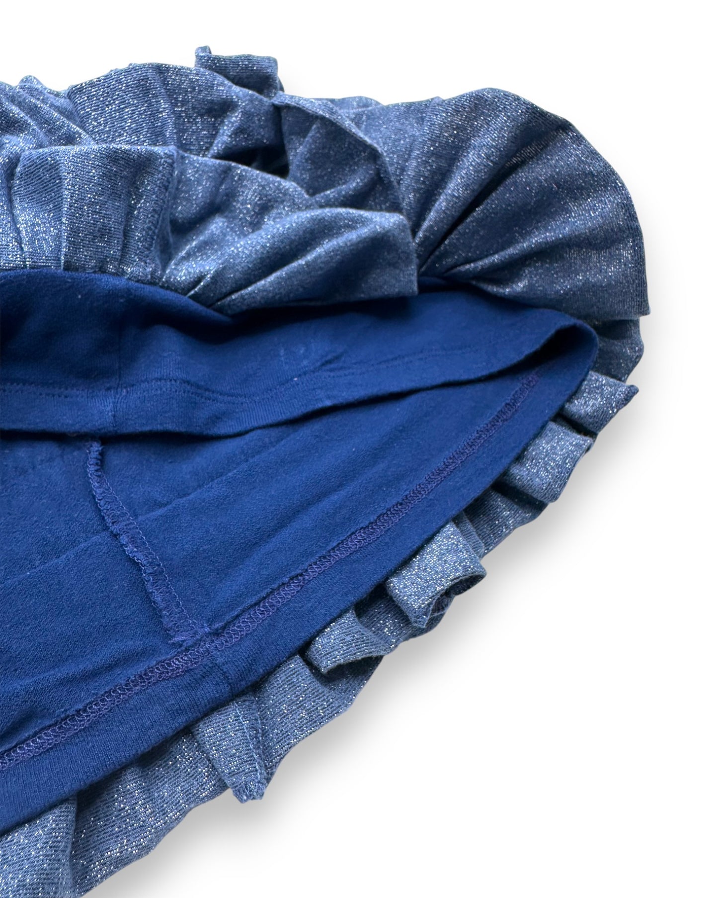 Blue ruffled skirt, size 4.