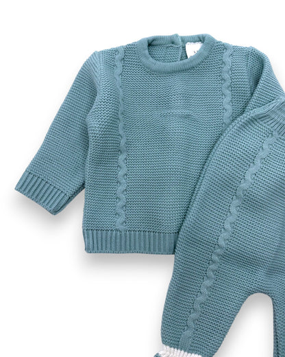 Blue Knit Set, 3 Months