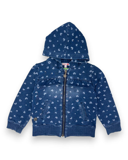 Sweater Azul Corações 2 Anos