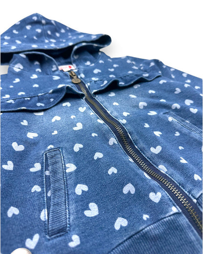 Sweater Azul Corações 2 Anos