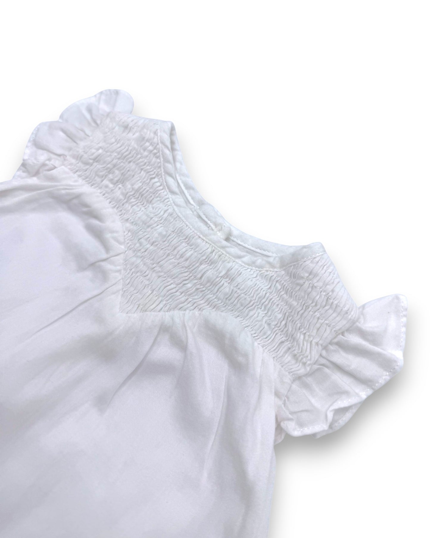 Conjunto Vestido e Tapa Fraldas Branco 6 Meses