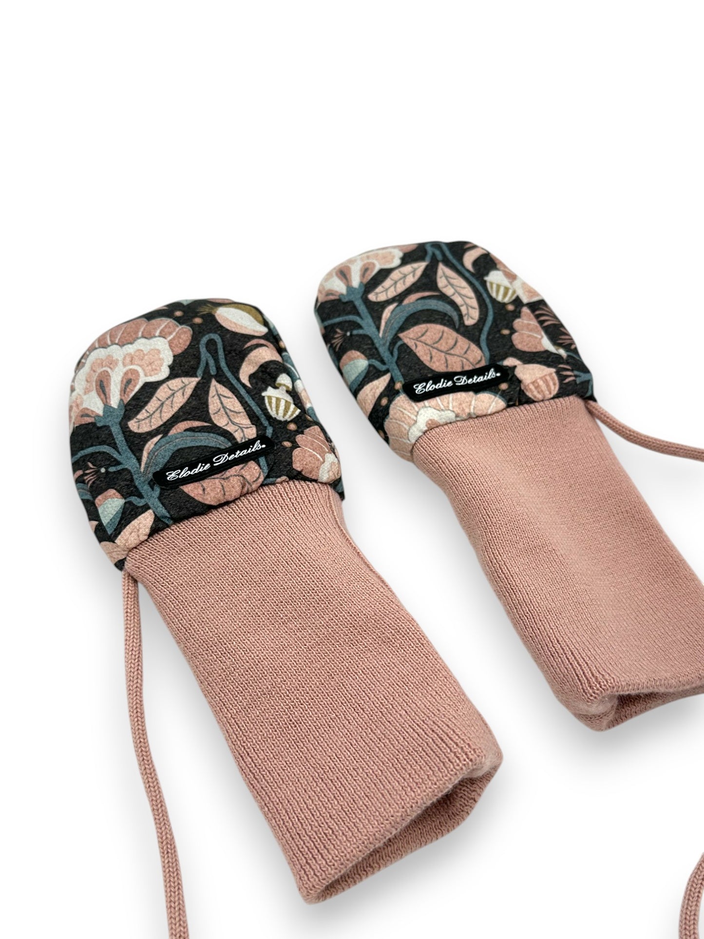 Luvas Rosa Floral 0-12 Meses