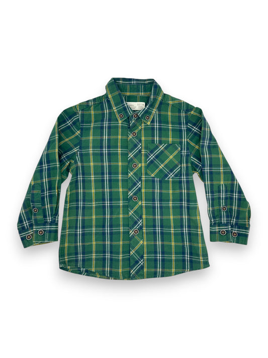 Camisa Xadrez Verde 12-18 Meses