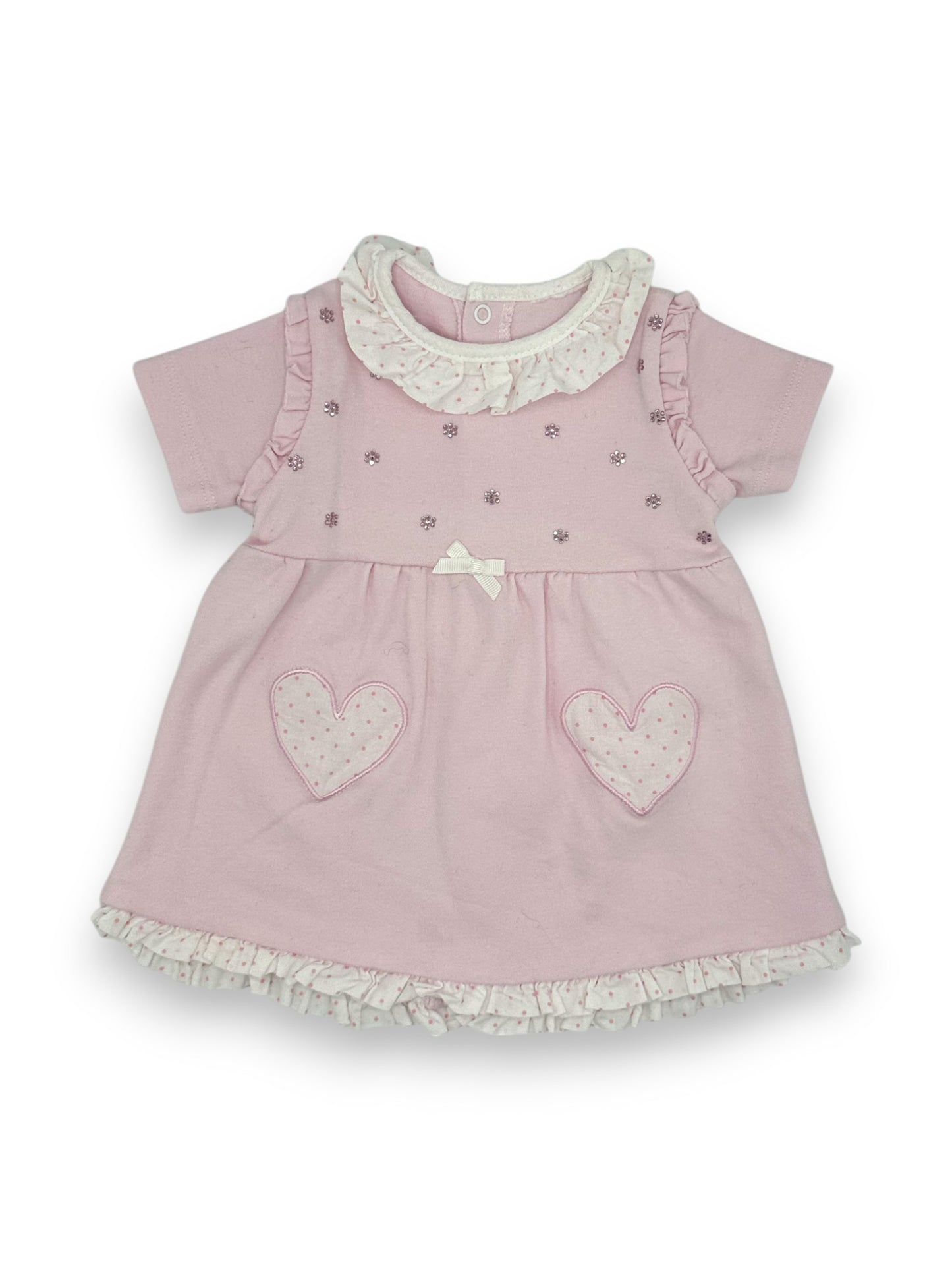 Vestido Corações 1-2 Meses