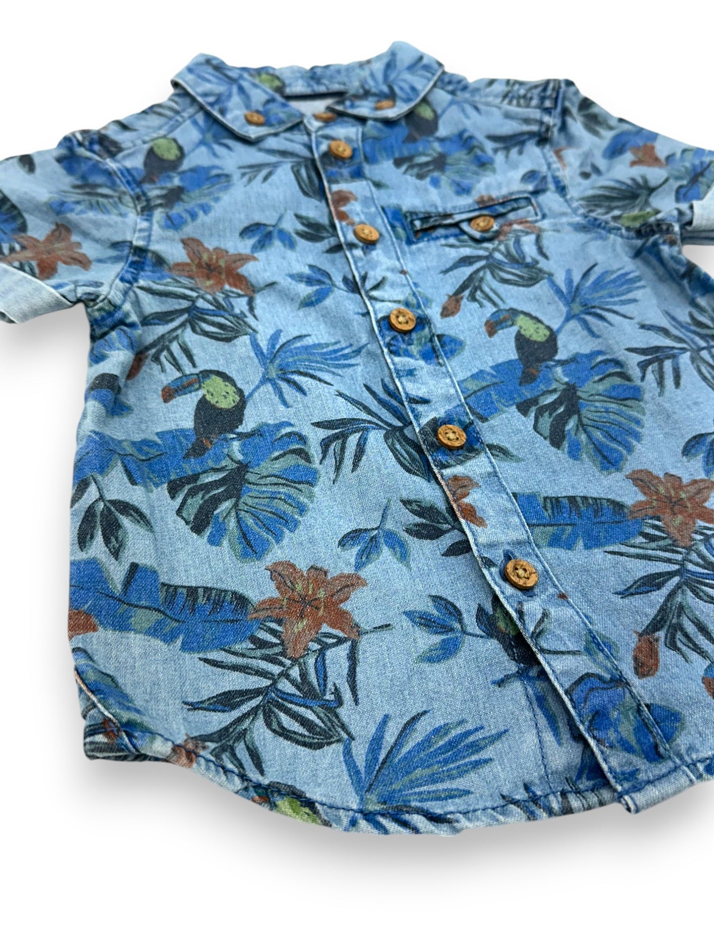 Tropical Denim Shirt 9-12 Months