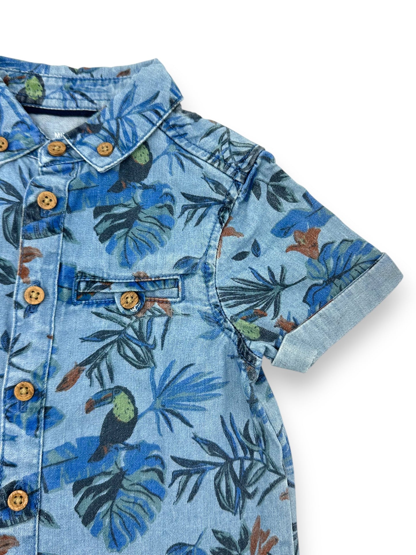 Tropical Denim Shirt 9-12 Months