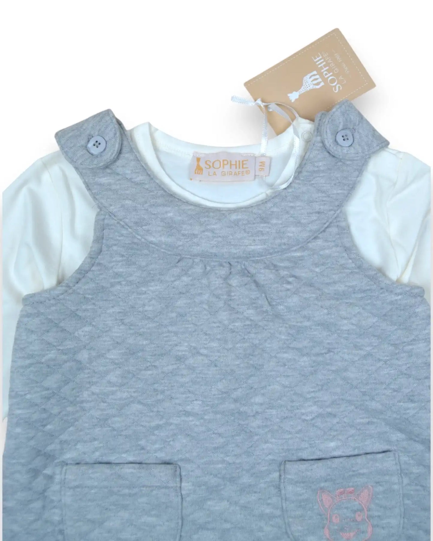 Conjunto Cinza SOPHIE LA GIRAFE - 9 Meses
