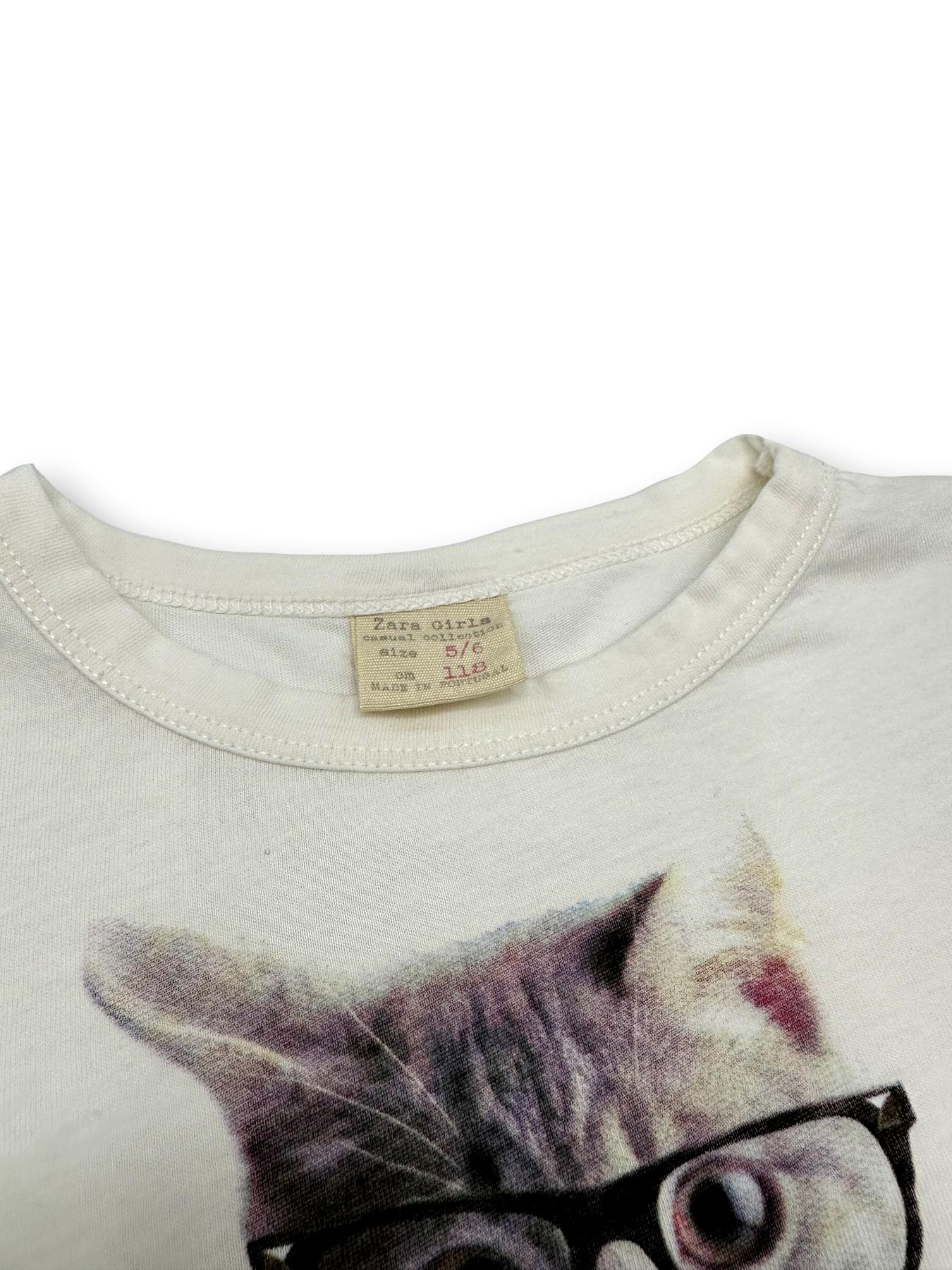 T-shirt Gato 5-6 Anos – ZARA