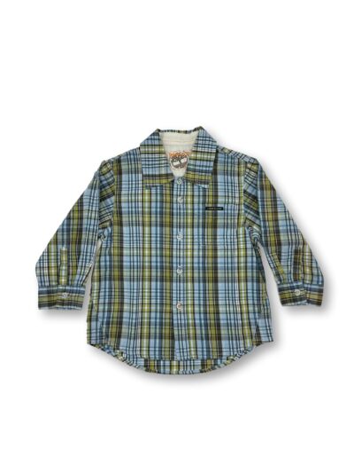 Camisa Xadrez Azul e Verde 2 Anos - TIMBERLAND