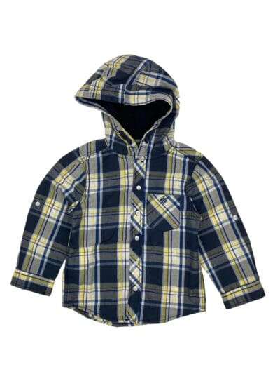 camisa xadrez com capuz menino 18-24 meses zippy