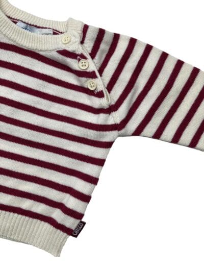 Sweater Malha Riscas 3 Meses - CHICCO