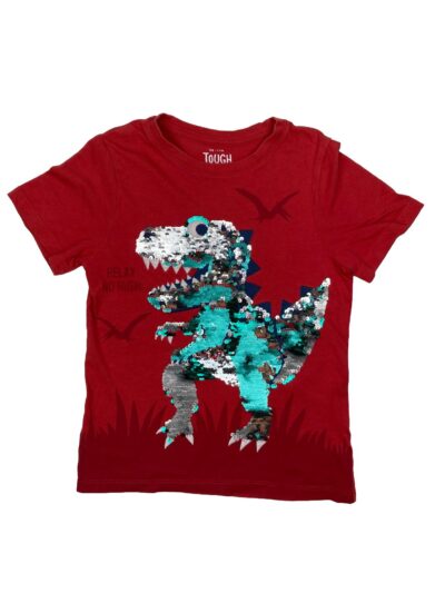 T-Shirt Dino Glitter 7 Anos - TOUGH TEAM - Petit Fox